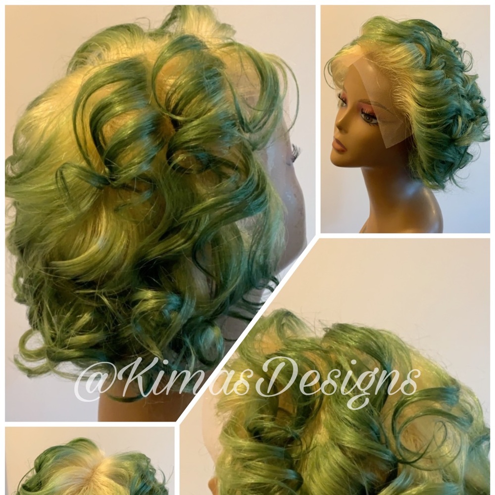 Virgin Hair Bob Lace Front Wig. Ombré roots. Kima’s Designs.